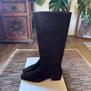 Steve Madden Dantelle Knee High Boot in Brown Suede
